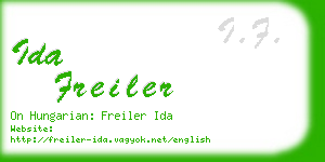 ida freiler business card